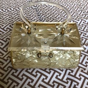 Gorgeous Vintage lucite box bag